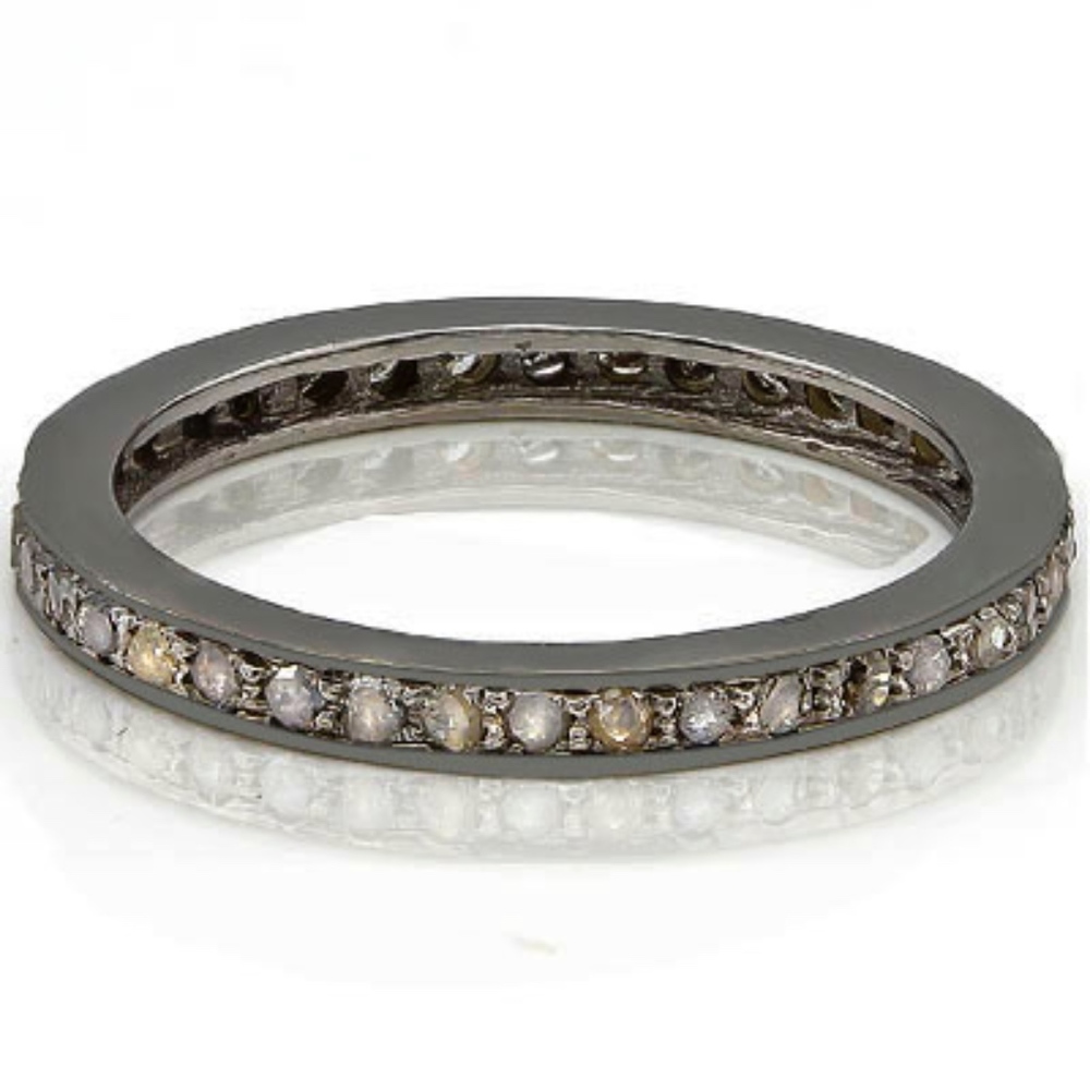 Ring Black Gold over Sterling Silver Victorian